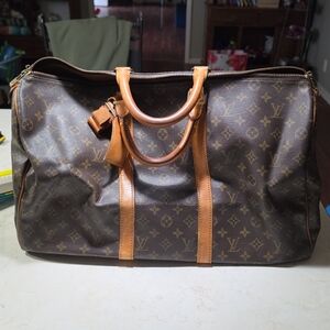 Louis Vuitton Monogram Canvas Duffel Bag - Brown with Tan Trim
